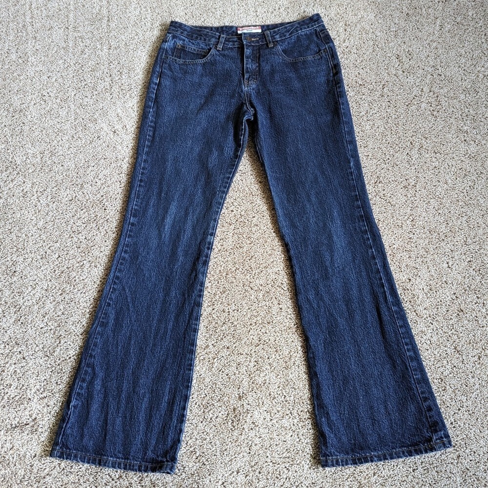 00s Y2K Vintage Unionbay 100% Cotton Denim Dark Wash Bootcut Jeans